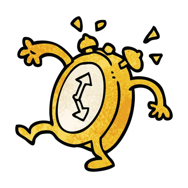 Cartoon Doodle Ringing Alarm Clock — Stock Vector