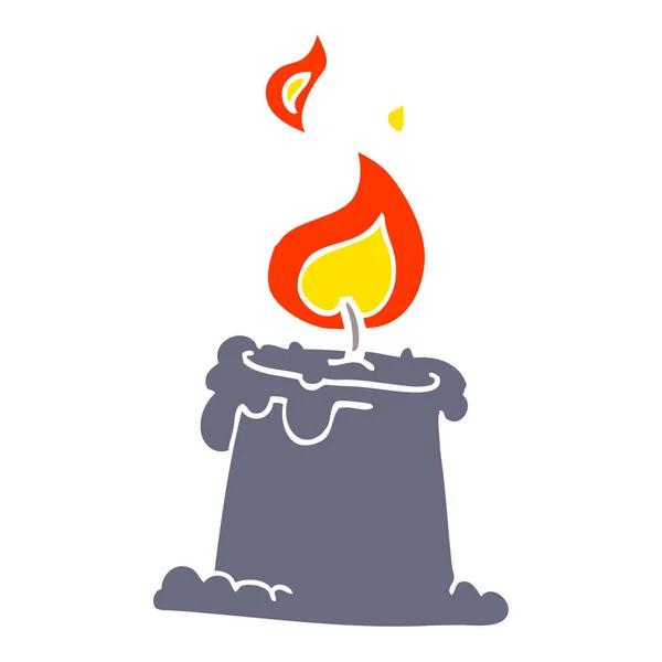 Мультяшна Каракуля Запалена Свічка — стоковий вектор