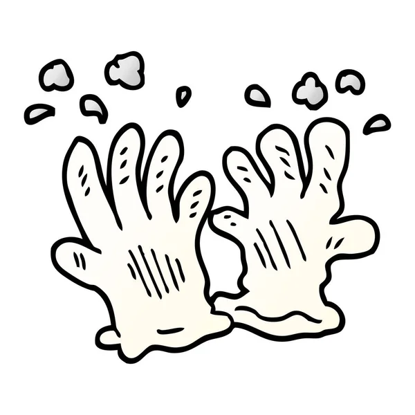 Cartoon Doodle Sterile Handschuhe — Stockvektor