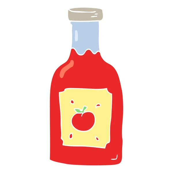 Platt Färg Illustration Ketchup — Stock vektor