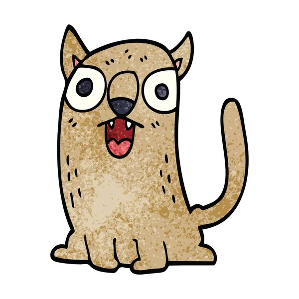 Dibujos Animados Garabato Divertido Gato — Archivo Imágenes Vectoriales