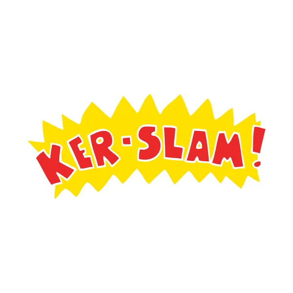Fumetto Doodle Parola Ker Slam — Vettoriale Stock