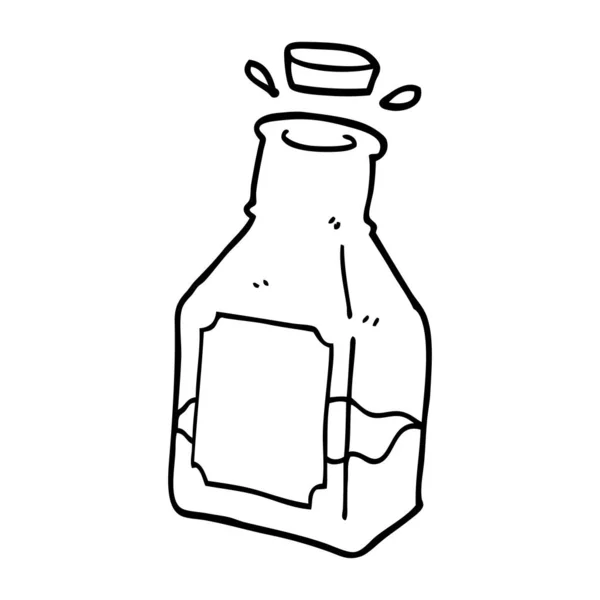 Línea Dibujo Dibujos Animados Bebida Decantador — Archivo Imágenes Vectoriales