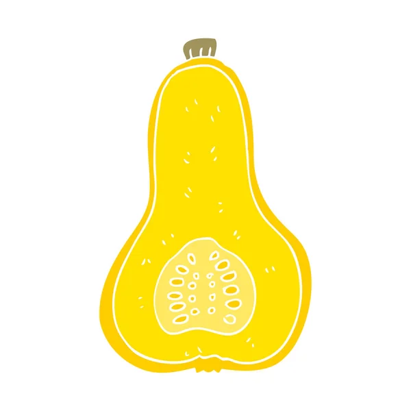 Szalagkábel Színes Illusztráció Butternut Squash — Stock Vector