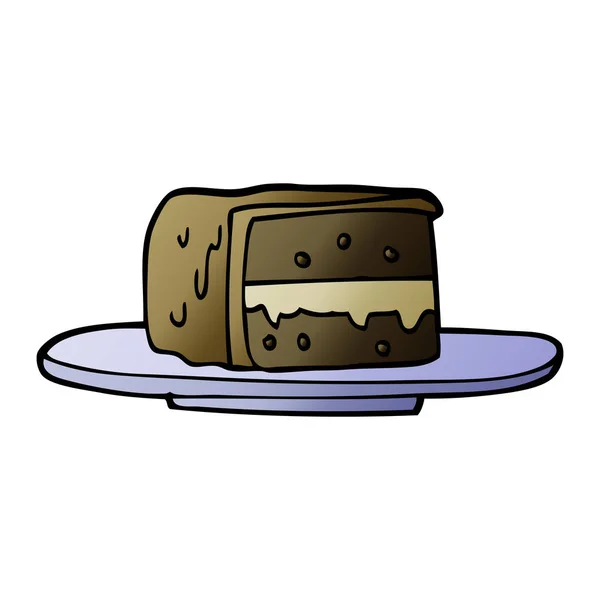 Мультяшний Каракулі Шматочок Торта — стоковий вектор