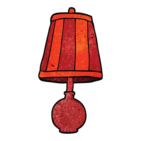 Lampada Tavolo Cartoon Doodle — Vettoriale Stock