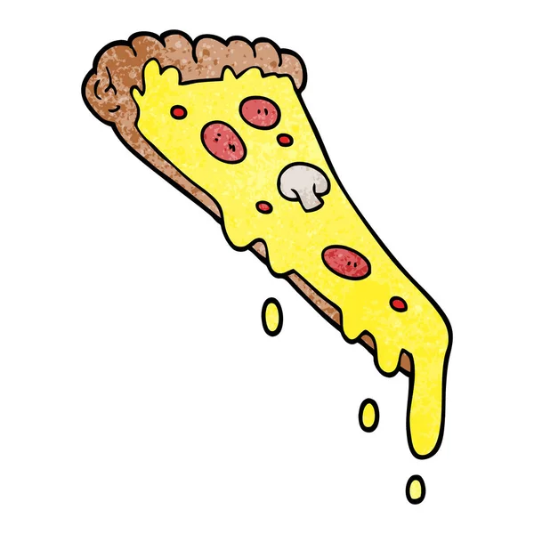 Kreskówka Doodle Kawałek Pizzy — Wektor stockowy
