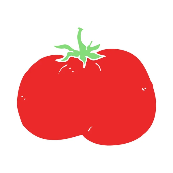 Płaski Kolor Stylu Cartoon Pomidor — Wektor stockowy