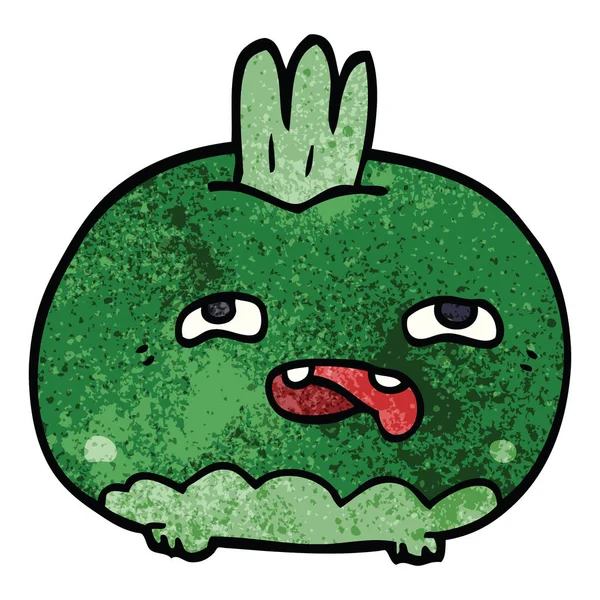 Cartoon Doodle Šťastný Kořenová Zelenina — Stockový vektor