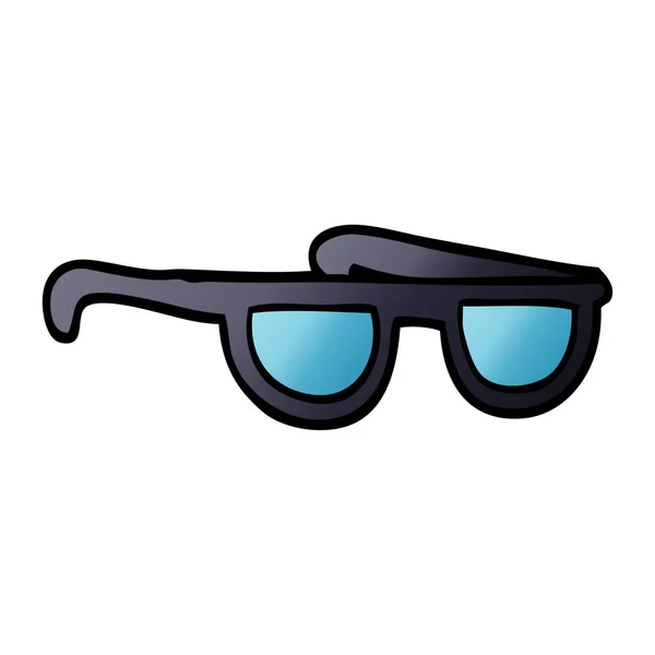 Gafas Sol Dibujos Animados Plana Garabato — Vector de stock