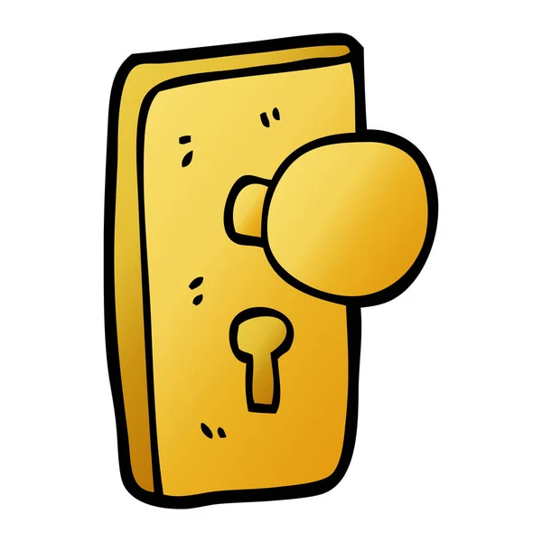 Γελοιογραφία Doodle Λαβή Της Πόρτας Κλειδαρότρυπα — Διανυσματικό Αρχείο