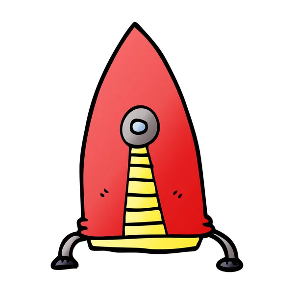 Cartoon Doodle Space Rocket — Stock Vector