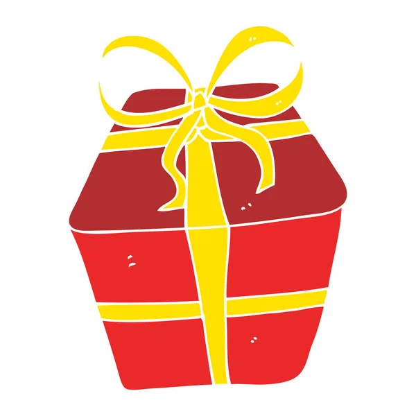 包装礼物的平面彩色插图 — 图库矢量图片