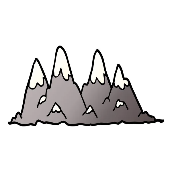 Мультяшний Каракулі Гірський Хребет — стоковий вектор