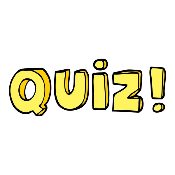 Cartoon Doodle Woord Quiz — Stockvector