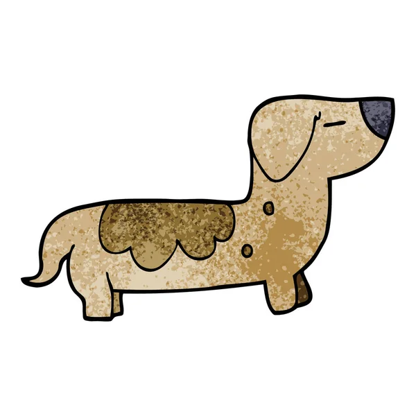 Cartoon Doodle Sausage Dog — Stock Vector