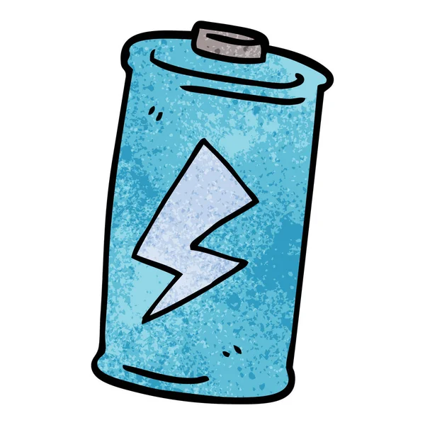 Cartoon Doodle Battery Ilustração Vetorial — Vetor de Stock