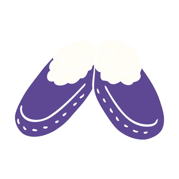 Zapatillas Dibujos Animados Garabato Púrpura — Archivo Imágenes Vectoriales