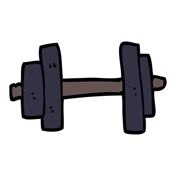 Cartoon Doodle Gym Weights — Stock Vector