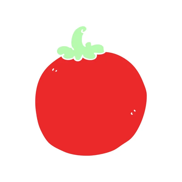 Tomate Dibujos Animados Color Plano Estilo — Vector de stock