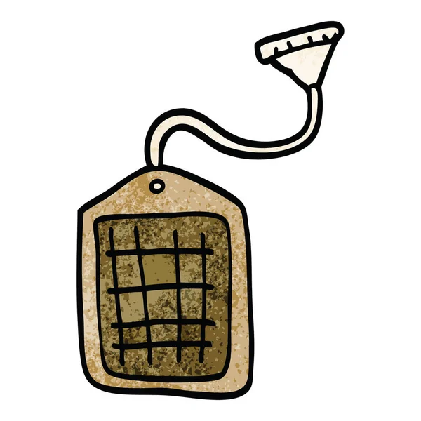 Cartoon Doodle Drawstring Tea Bag — Stock Vector