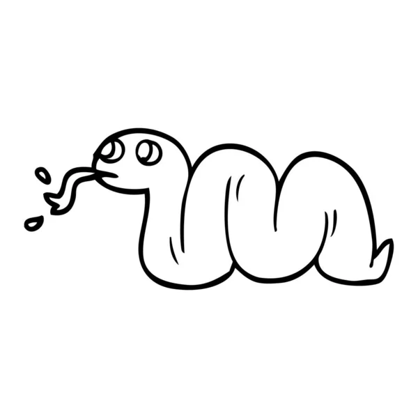 Kreslení Čar Kreslených Had — Stockový vektor