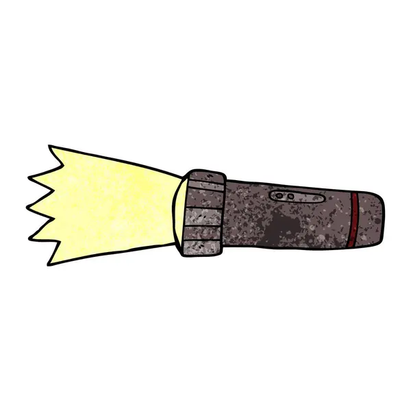 Cartoon Doodle Taschenlampe Auf Weißem Hintergrund — Stockvektor