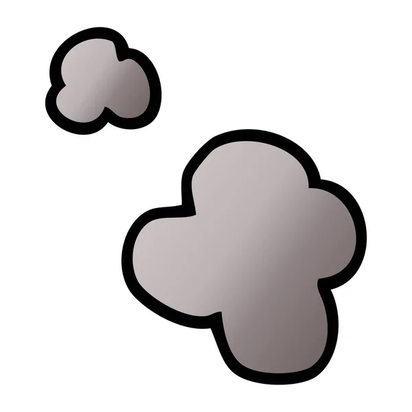 Cartoon Doodle Poof Smoke — Stock Vector
