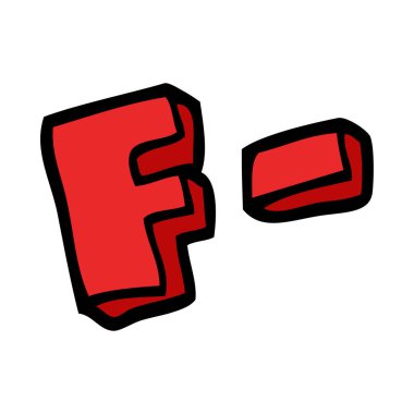 çizgi film doodle harf dereceleri
