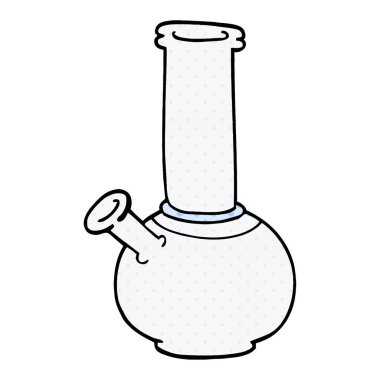 çizgi film doodle bong, vektör çizim