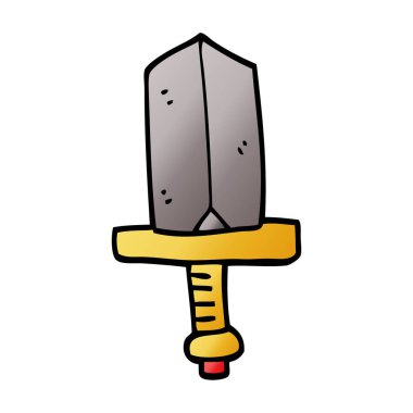 çizgi film jeweled doodle hançer