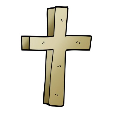 çizgi film doodle ahşap çapraz