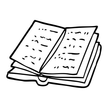 çizim karikatür açık kitap