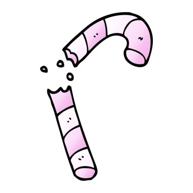 çizgi film doodle pembe şeker kamışı