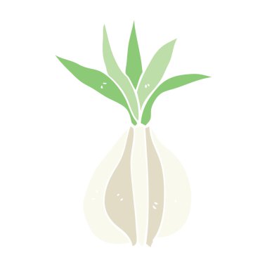 düz renk tarzı çizgi film soğan