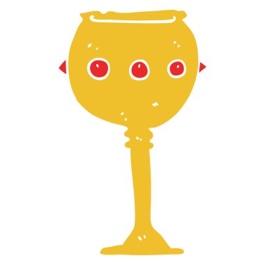 kadehi düz renkli çizimi