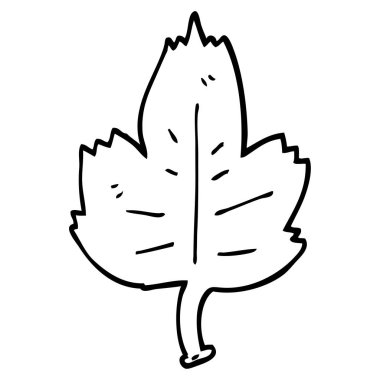 çizgi film doodle yaprak, vektör çizim