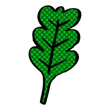 çizgi film doodle yaprak, vektör çizim