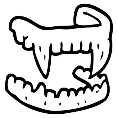 çizgi çizme çizgi film halloween dişleri