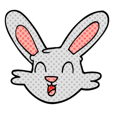 çizgi film doodle sevimli tavşan