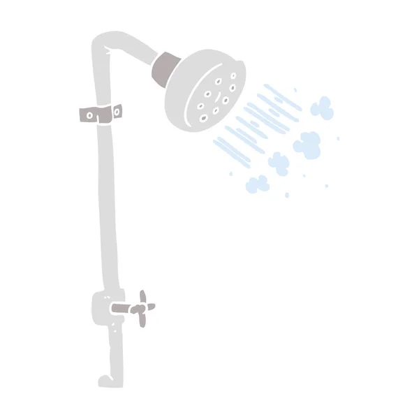 Flat Color Illustration Shower — Stock Vector