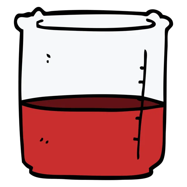 Cartoon Doodle Beaker Blood — Stock Vector