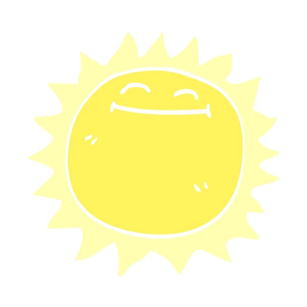 Cartoon Doodle Lysande Solen — Stock vektor