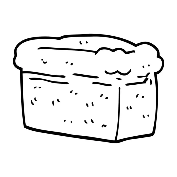 Lijntekening Cartoon Brood — Stockvector