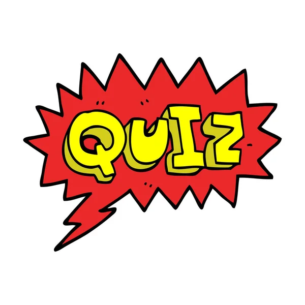 Cartoon Doodle Lettertype Quiz — Stockvector