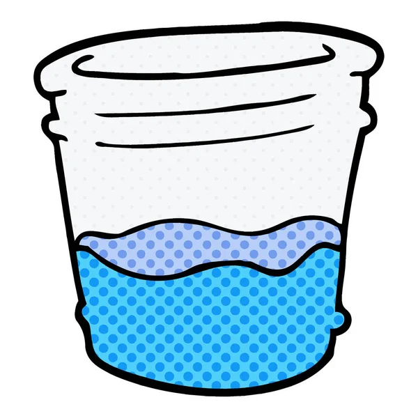 Cartoon Doodle Glass Drink — Stock Vector