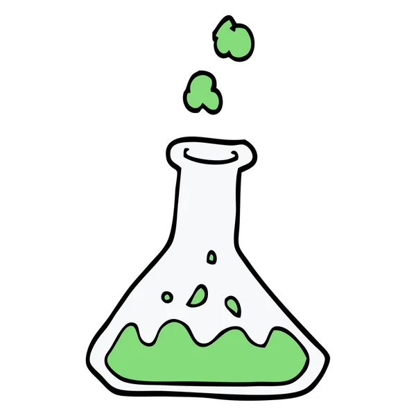 Cartoon Doodle Chemicaliën Fles — Stockvector