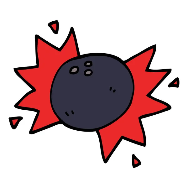 Cartoon Doodle Bowlingball — Stockvektor