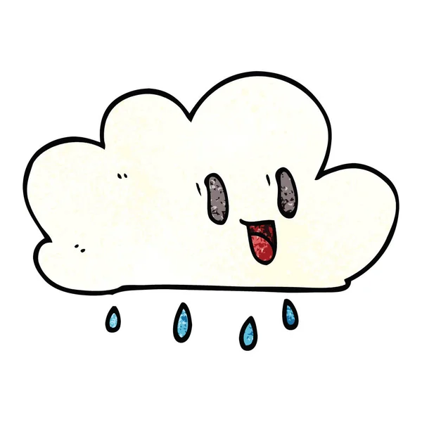 Γελοιογραφία Doodle Εκφραστική Καιρός Σύννεφο — Διανυσματικό Αρχείο