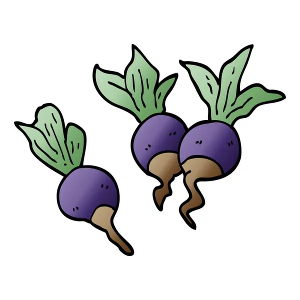 Γελοιογραφία Doodle Παντζάρι Φυτά — Διανυσματικό Αρχείο